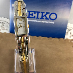 Fabulous Seiko Spaghetti Watch Two Tone Bracelet